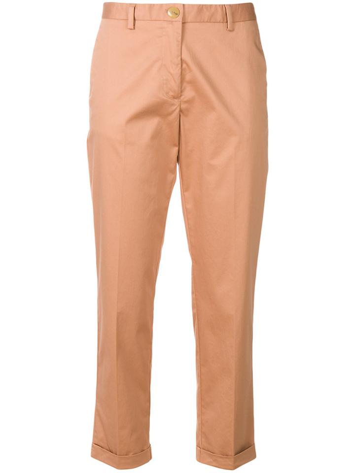 Mauro Grifoni Cropped Fitted Trousers - Nude & Neutrals