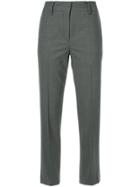 H Beauty & Youth High-rise Cropped Trousers - Grey