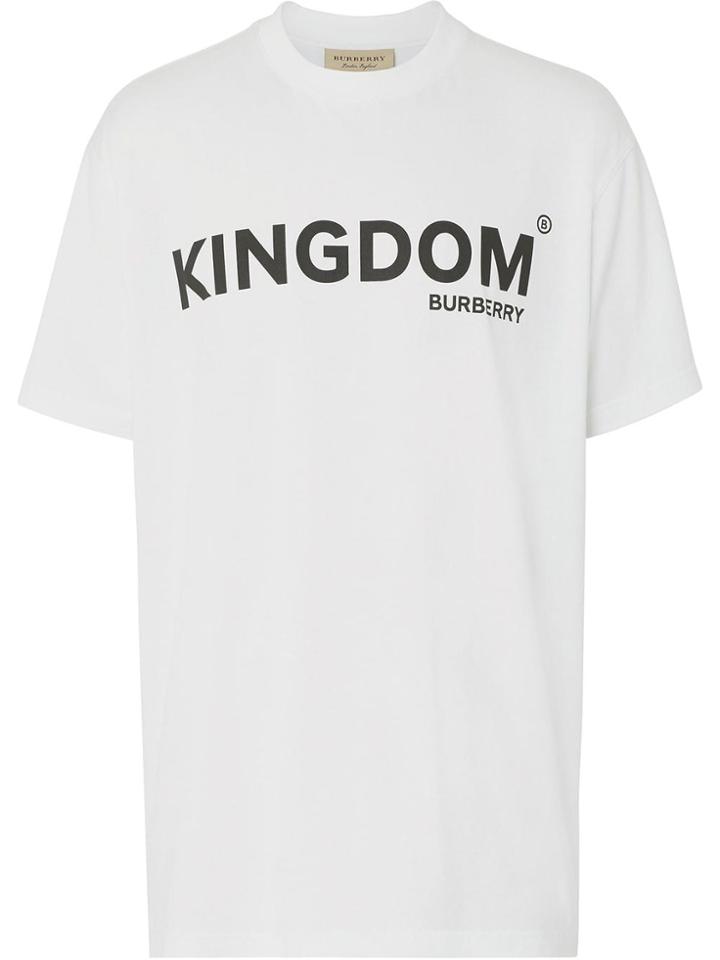 Burberry Kingdom Print Cotton T-shirt - White