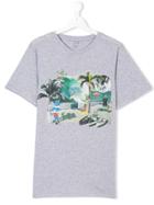 Stella Mccartney Kids Arrow Visitors Print T-shirt - Grey