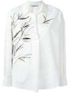 Blumarine Embroidered Shirt, Women's, Size: 42, White, Cotton