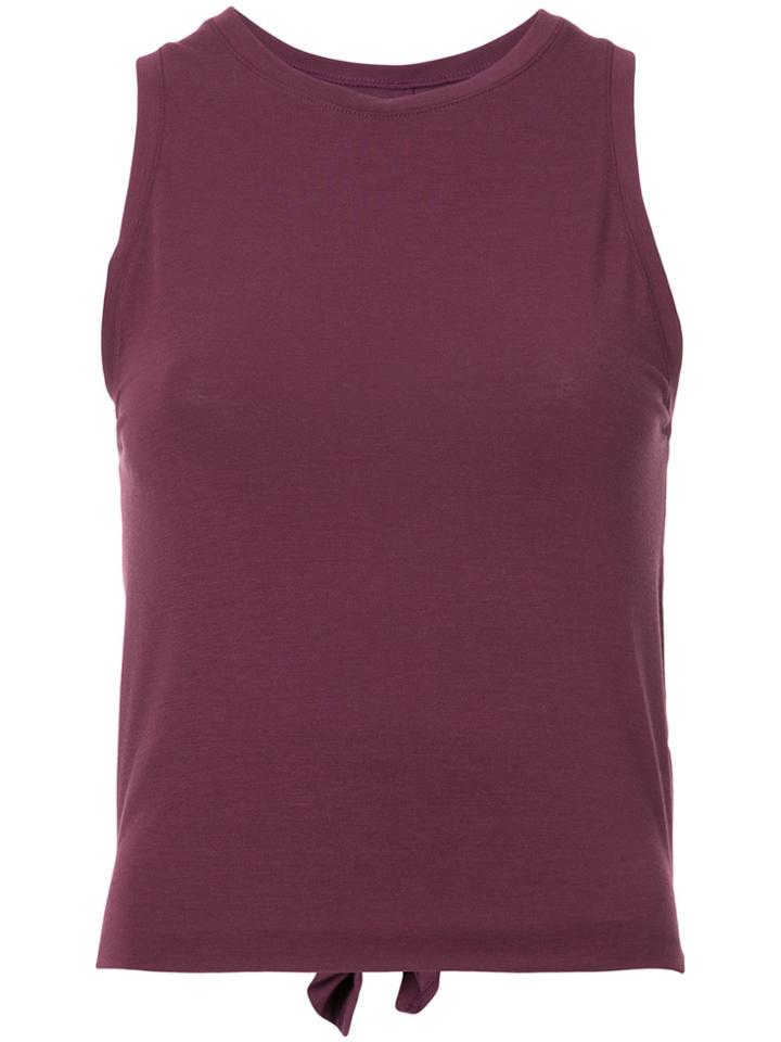 Nimble Activewear Tie Up Gather Tank Top - Pink & Purple