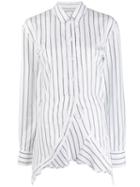 Y/project Striped Asymmetric-hem Shirt - White