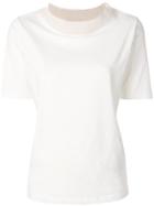Fabiana Filippi Contrast Collar T-shirt - White