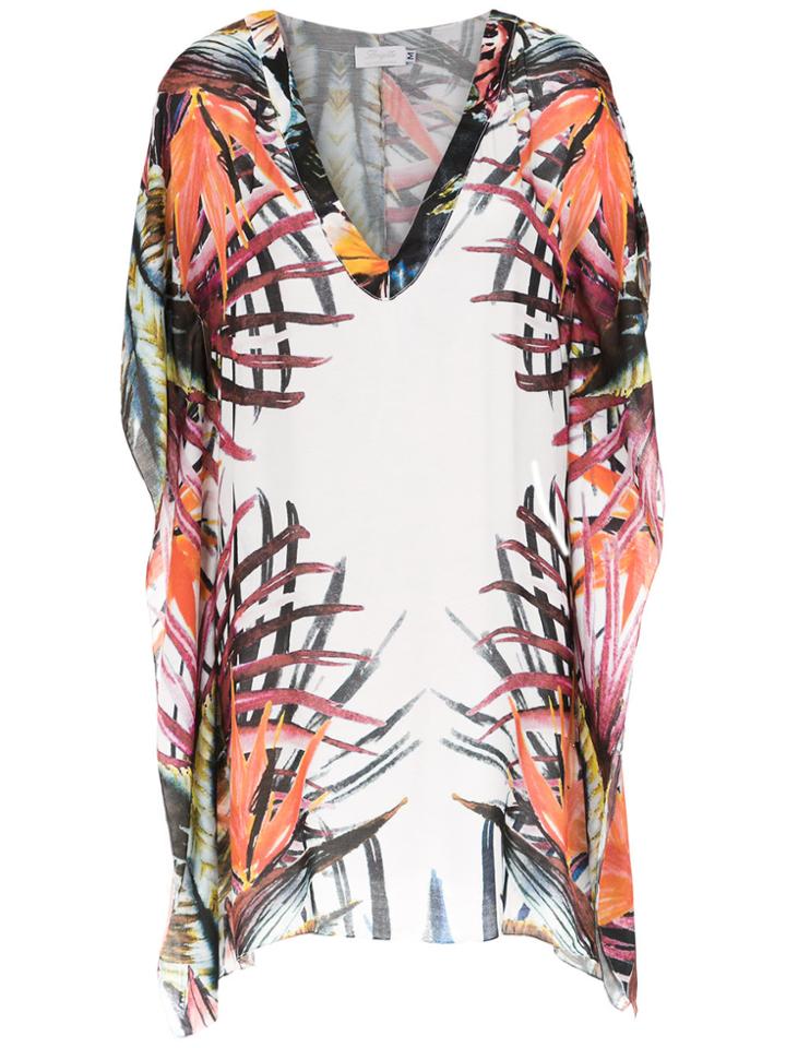 Brigitte Printed Beach Dress - White