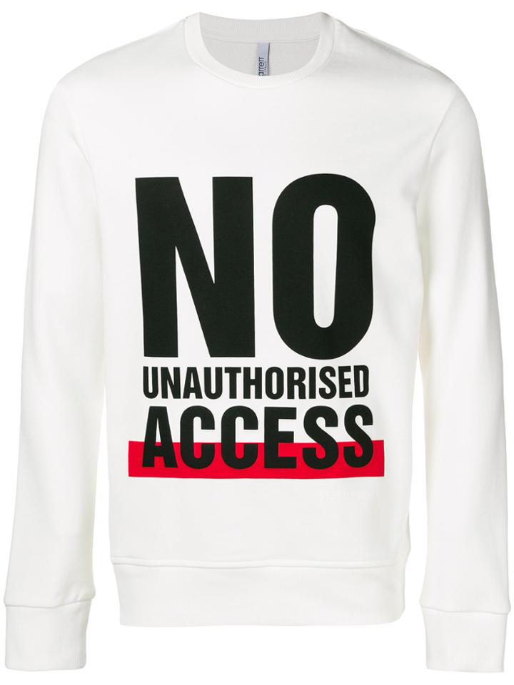 Neil Barrett No Unauthorised Access Sweatshirt - White
