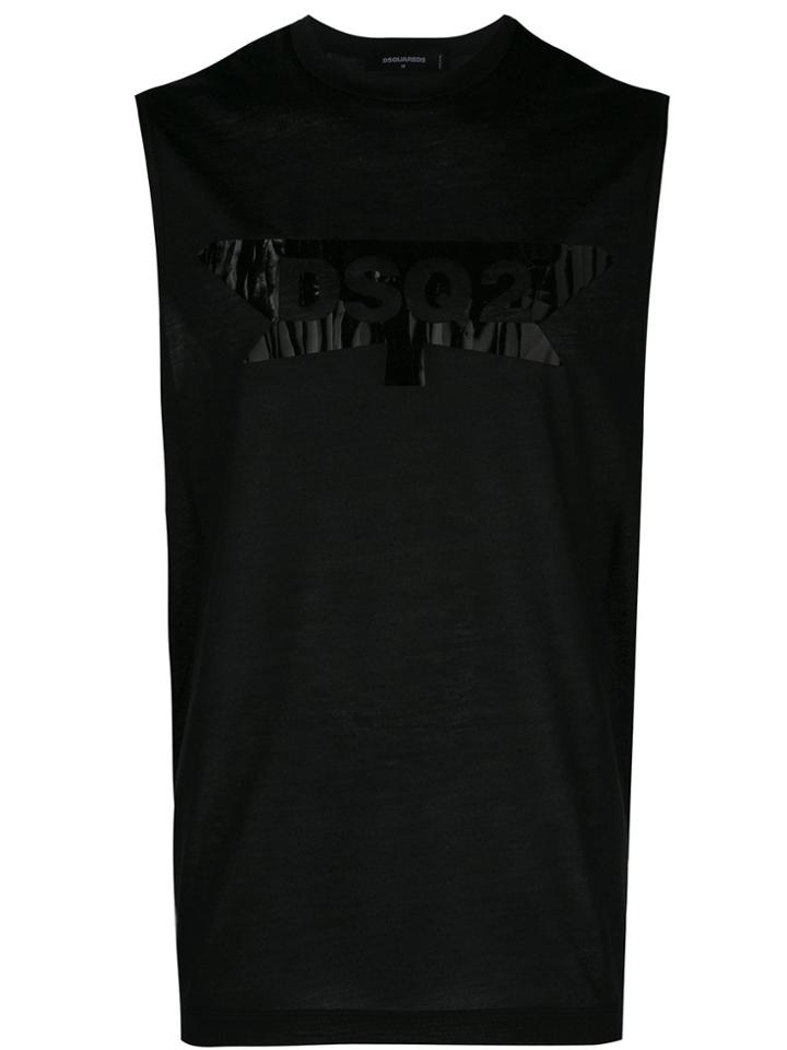Dsquared2 Logo Patch Tank Top - Black