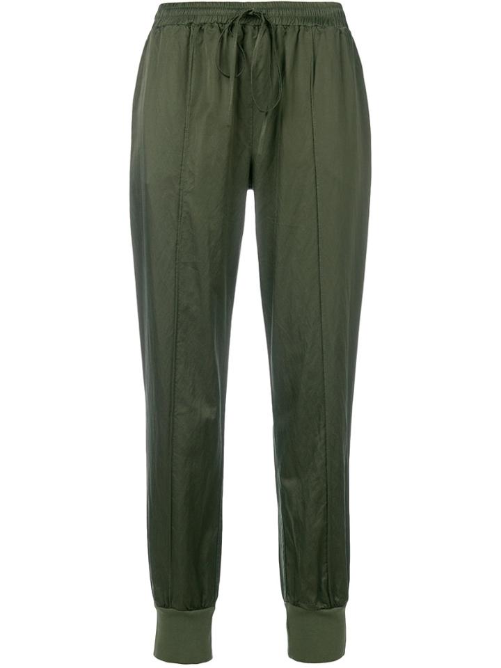 Andrea Ya'aqov Tapered Drawstring Trousers - Green