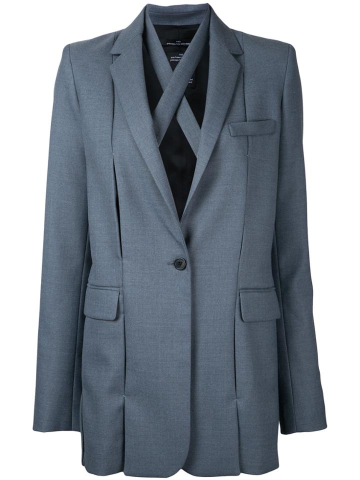 Rokh Strap Detail Blazer - Grey