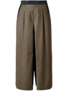 Guild Prime Cropped Pleated Palazzo Pants, Women's, Size: 34, Green, Polyester