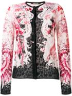Roberto Cavalli Lace Fitted Jacket, Women's, Size: 48, Pink/purple, Cotton/viscose