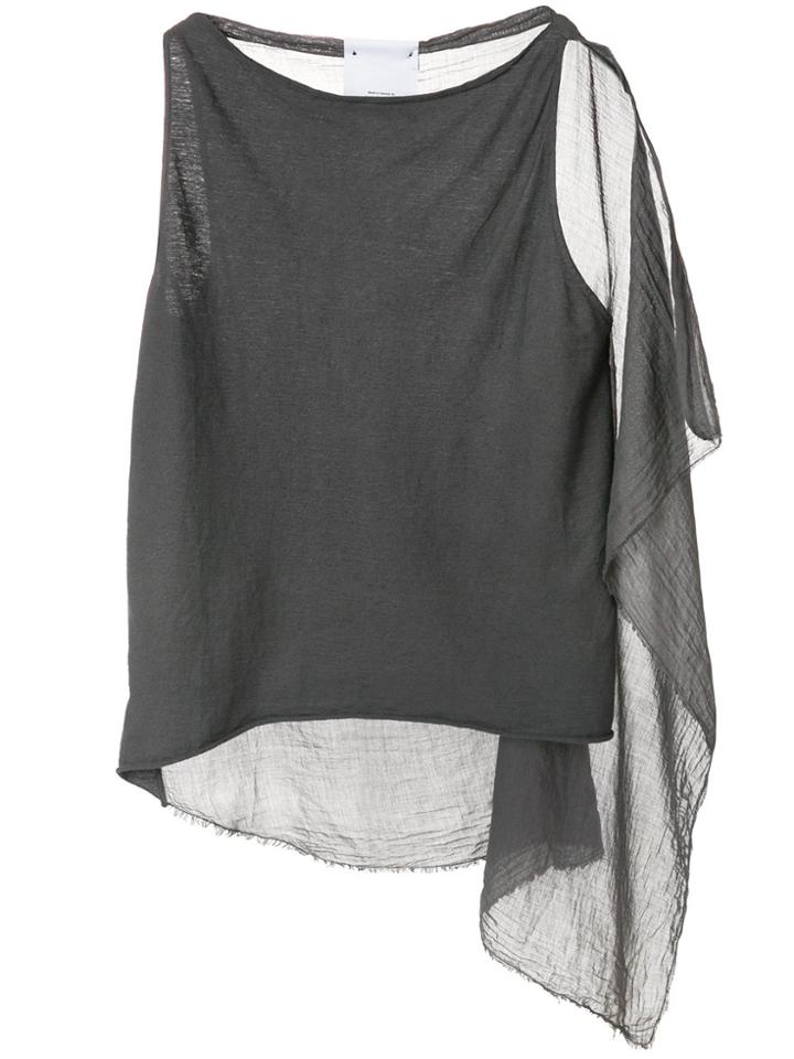 Lost & Found Ria Dunn Draped Tank Top - Grey
