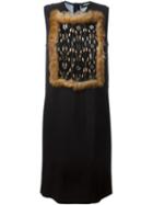 Dsquared2 Sequin And Fur Chest Shift Dress