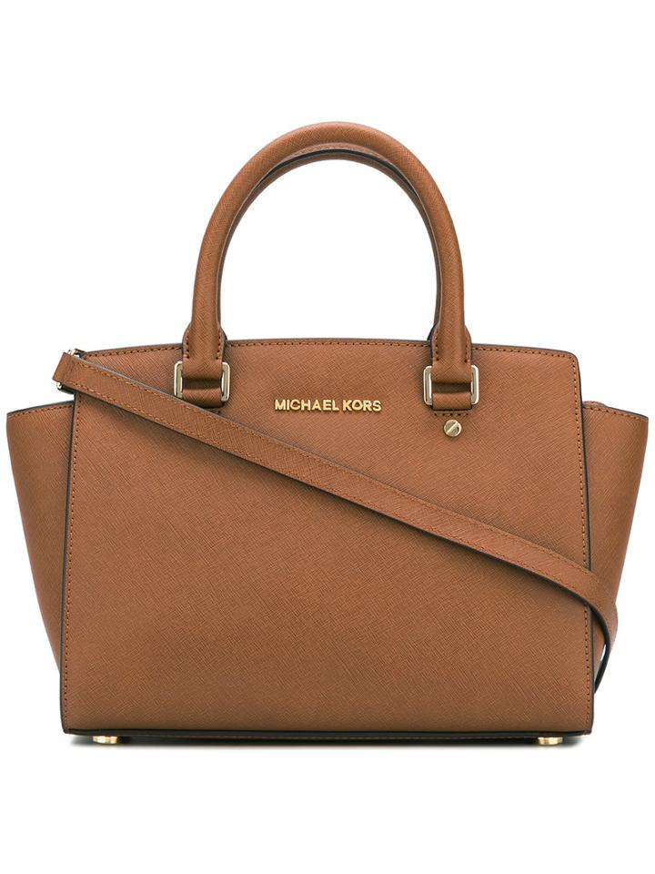 Michael Michael Kors - Selma Handbag - Women - Leather - One Size, Brown, Leather