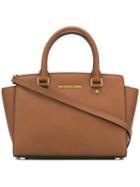 Michael Michael Kors - Selma Handbag - Women - Leather - One Size, Brown, Leather