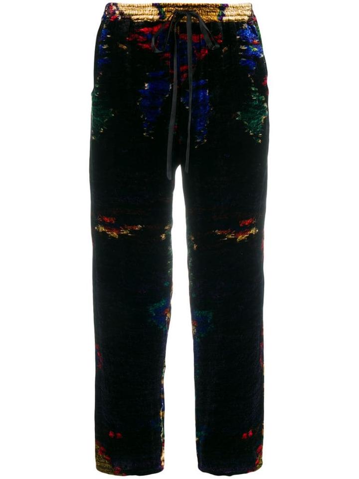Pierre-louis Mascia Crushed Velvet Trousers - Purple