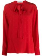 Valentino Pussy Bow Tied Blouse - Red