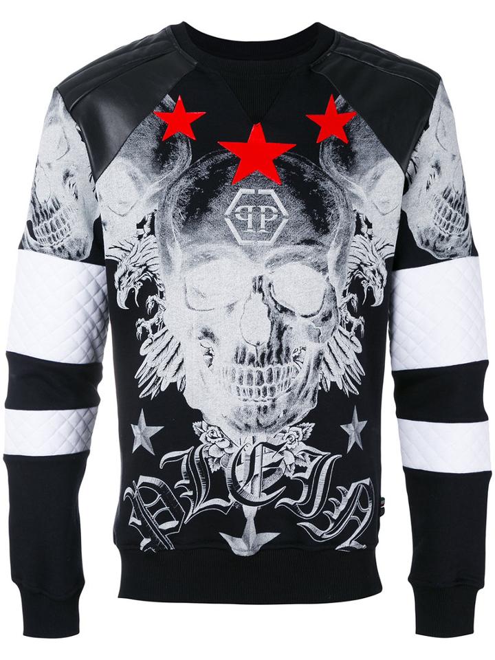Philipp Plein - Hansa Sweatshirt - Men - Cotton/polyester/polyurethane/viscose - S, Black, Cotton/polyester/polyurethane/viscose