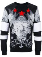 Philipp Plein - Hansa Sweatshirt - Men - Cotton/polyester/polyurethane/viscose - S, Black, Cotton/polyester/polyurethane/viscose