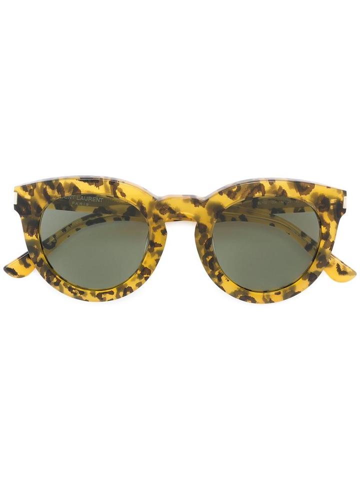Saint Laurent Eyewear - 'sl 102' Sunglasses - Women - Acetate - 47, Yellow/orange, Acetate