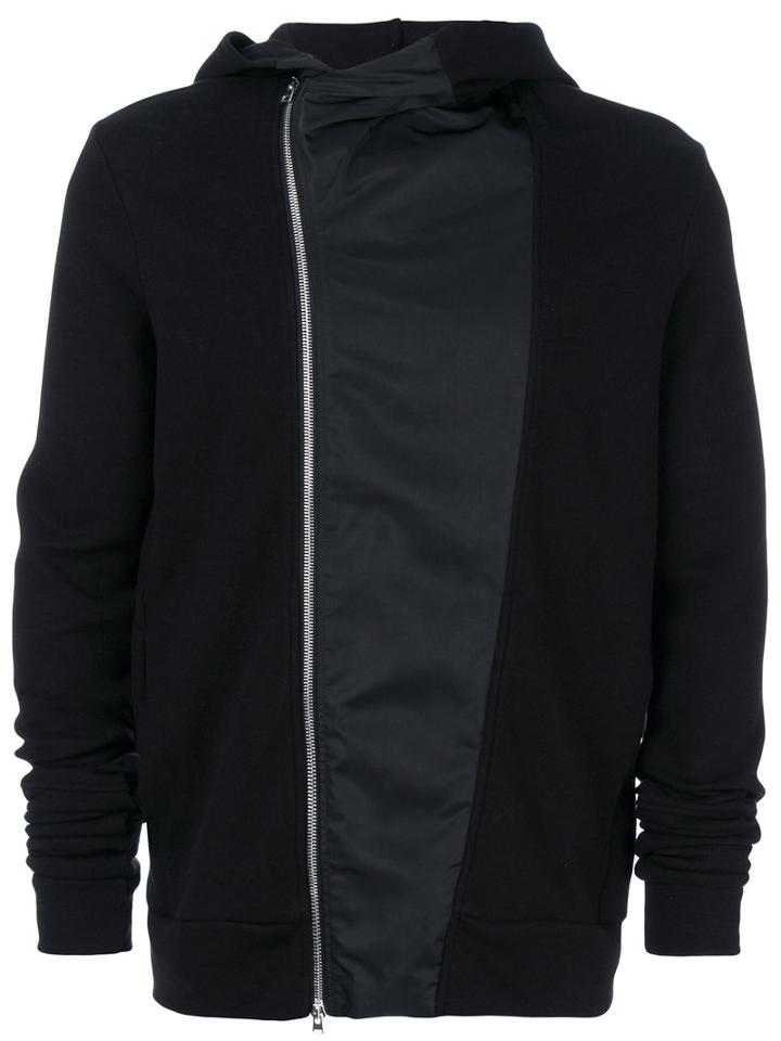 Lost & Found Rooms - Dislocated Fastening Hoodie - Men - Cotton/polyester - M, Black, Cotton/polyester