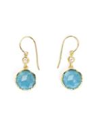 Irene Neuwirth 18kt Gold Aquamarine Drop Earrings, Women's, Metallic, 18kt Gold/moon Stone