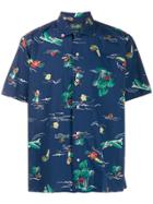 Gitman Vintage Hawaii Printed Shirt - Blue