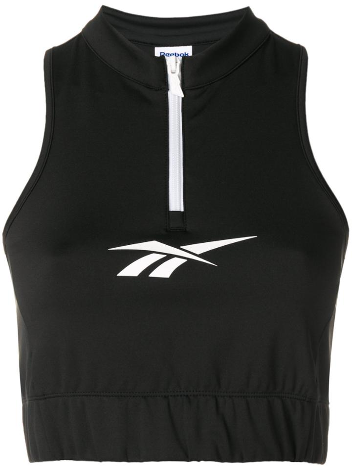 Reebok Cropped Logo Tank Top - Black