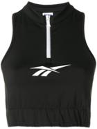Reebok Cropped Logo Tank Top - Black