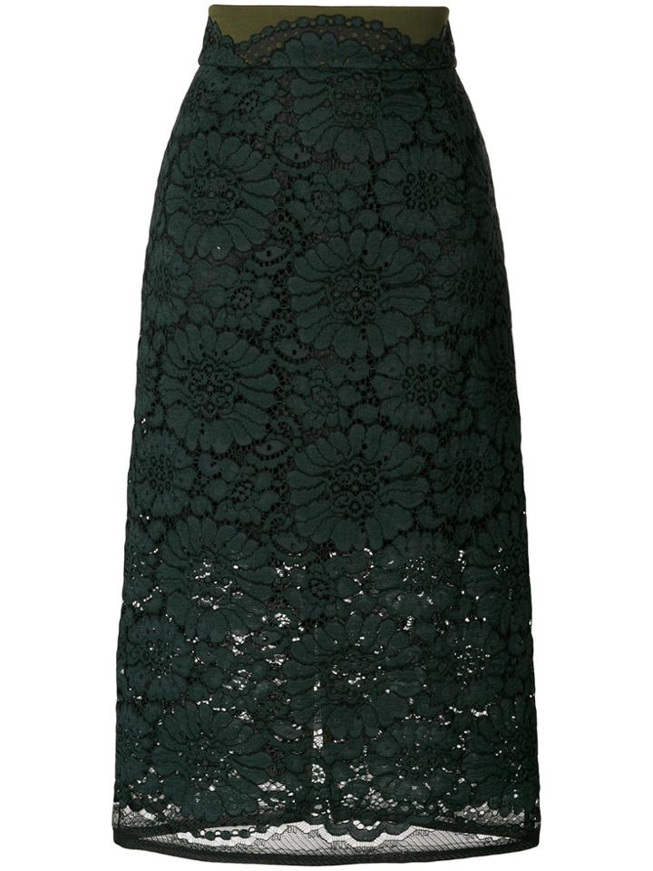 Dorothee Schumacher Lace Midi Skirt - Green