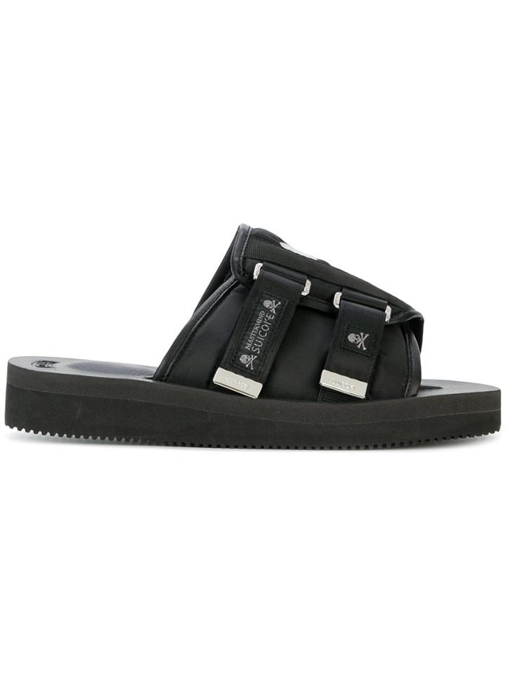 Suicoke Skull Print Open-toe Sandals - Black