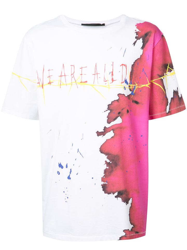 Haider Ackermann - Stain Print T-shirt - Men - Cotton - M, Ivory, Cotton