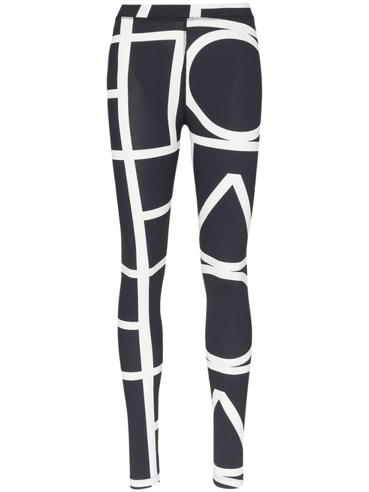 Toteme Geometric Print High-waisted Leggings - Black