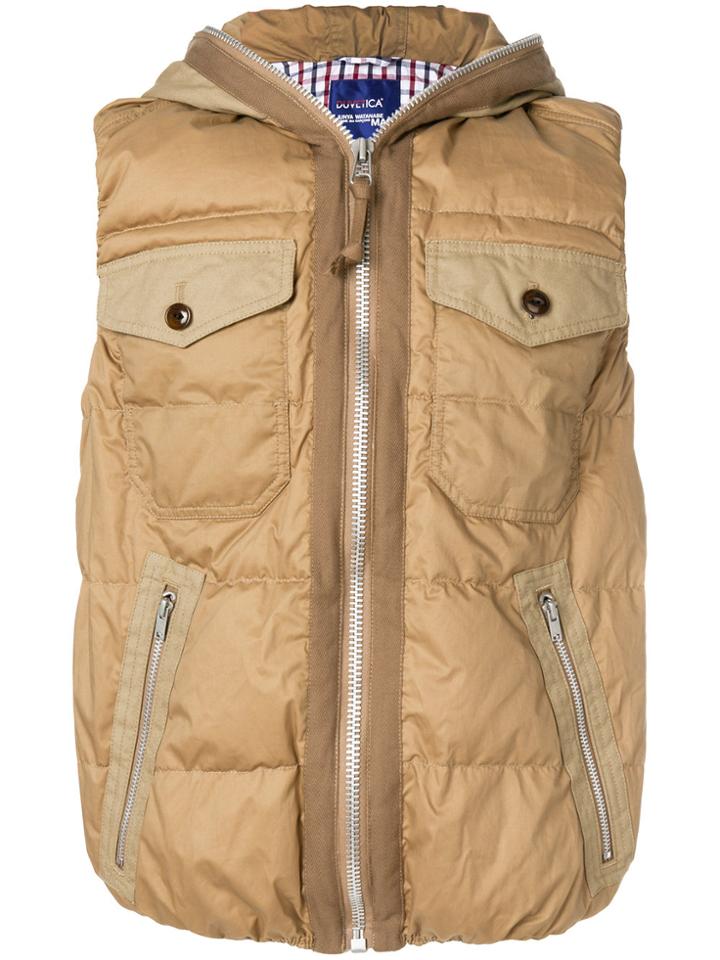 Junya Watanabe Comme Des Garçons Man Hooded Gilet Jacket - Brown