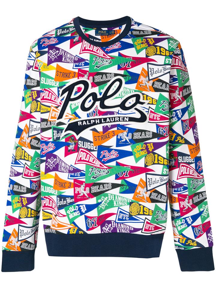 Polo Ralph Lauren All-over Logo Sweatshirt - Multicolour