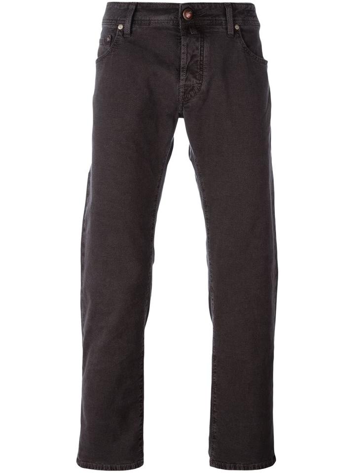Jacob Cohen Straight Leg Jeans, Men's, Size: 34, Pink/purple, Cotton/spandex/elastane