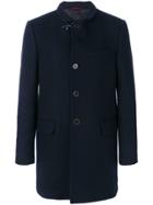 Fay Single-breasted Coat - Blue