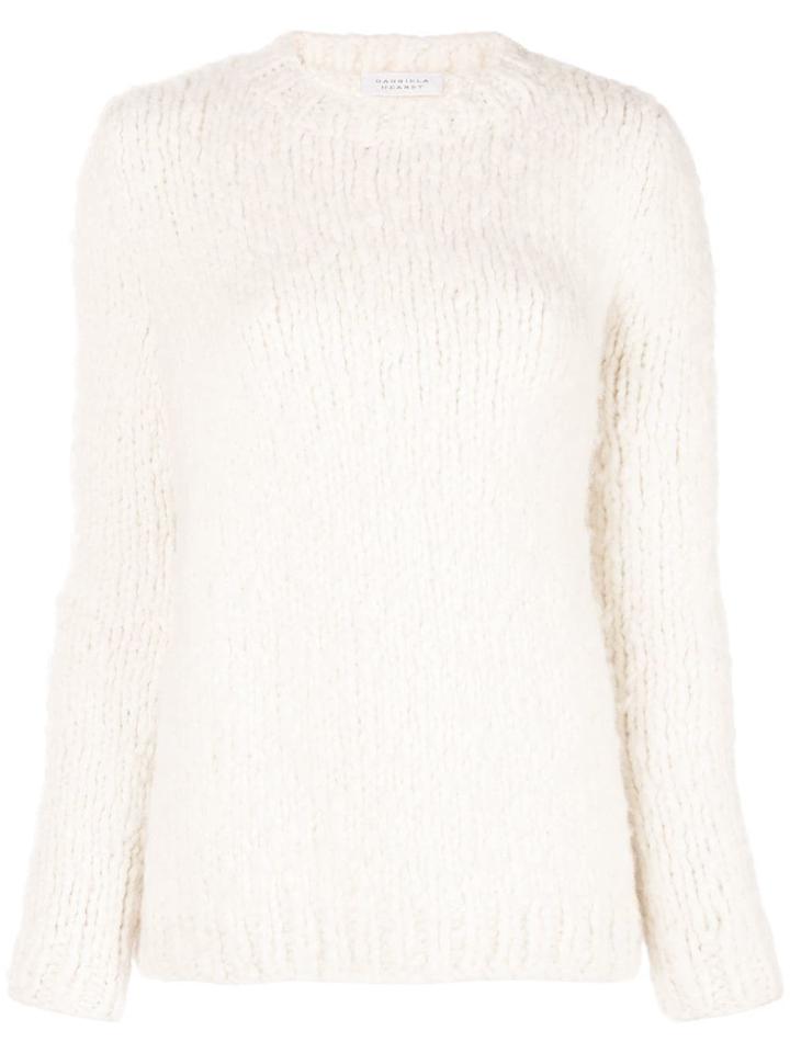 Gabriela Hearst Round Neck Jumper - White
