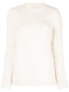 Gabriela Hearst Round Neck Jumper - White