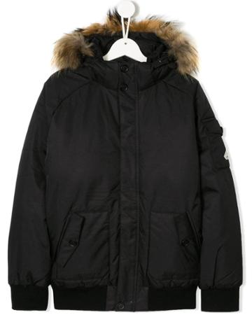 Pyrenex Kids Teen Hooded Bomber Jacket - Black