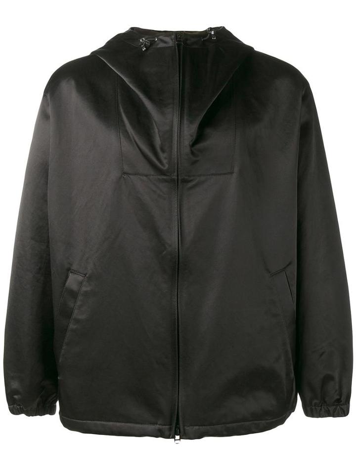 Sophnet. Zip-up Logo Anorak, Men's, Size: Large, Black, Cotton/polyester/rayon
