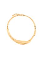 Kenzo Vintage Leaf Choker Necklace - Yellow & Orange