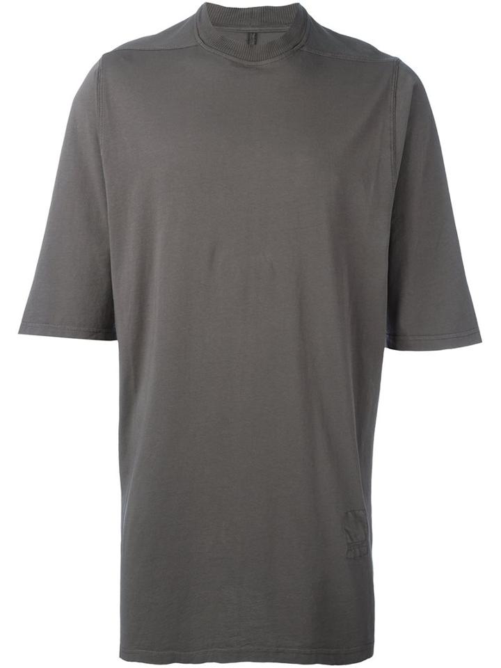Rick Owens Drkshdw Oversized Round Neck T-shirt, Men's, Grey, Cotton