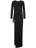 Haney Appliqué Detailed Maxi Dress - Black