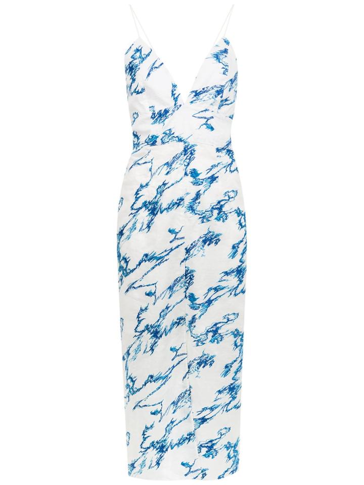 Tufi Duek Midi Printed Dress - Blue