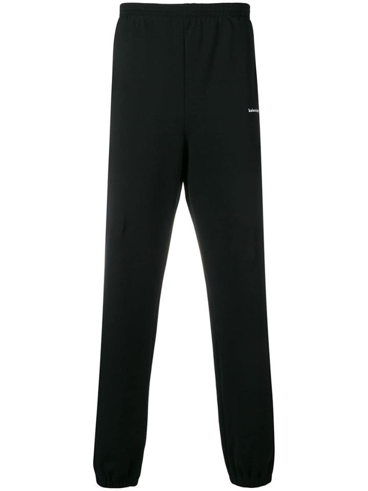 Balenciaga Logo Print Joggers - Black