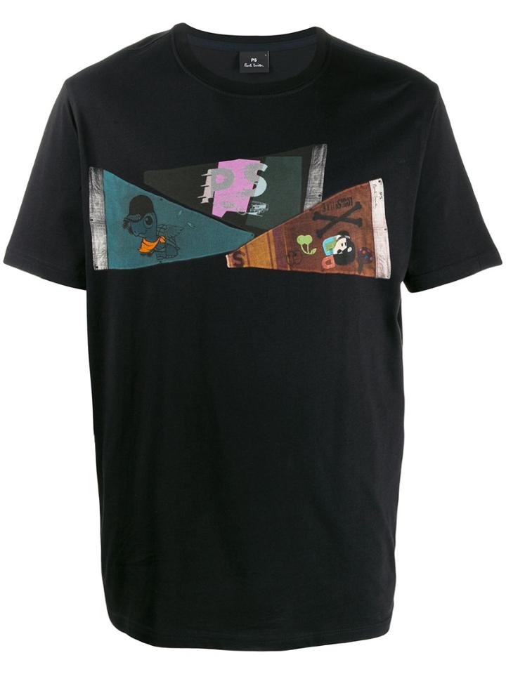 Ps Paul Smith Contrast Print T-shirt - Black