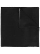 Versace Two-tone Logo Scarf, Black, Wool/silk