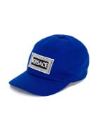Young Versace Teen Embroidered Logo Baseball Cap - Blue