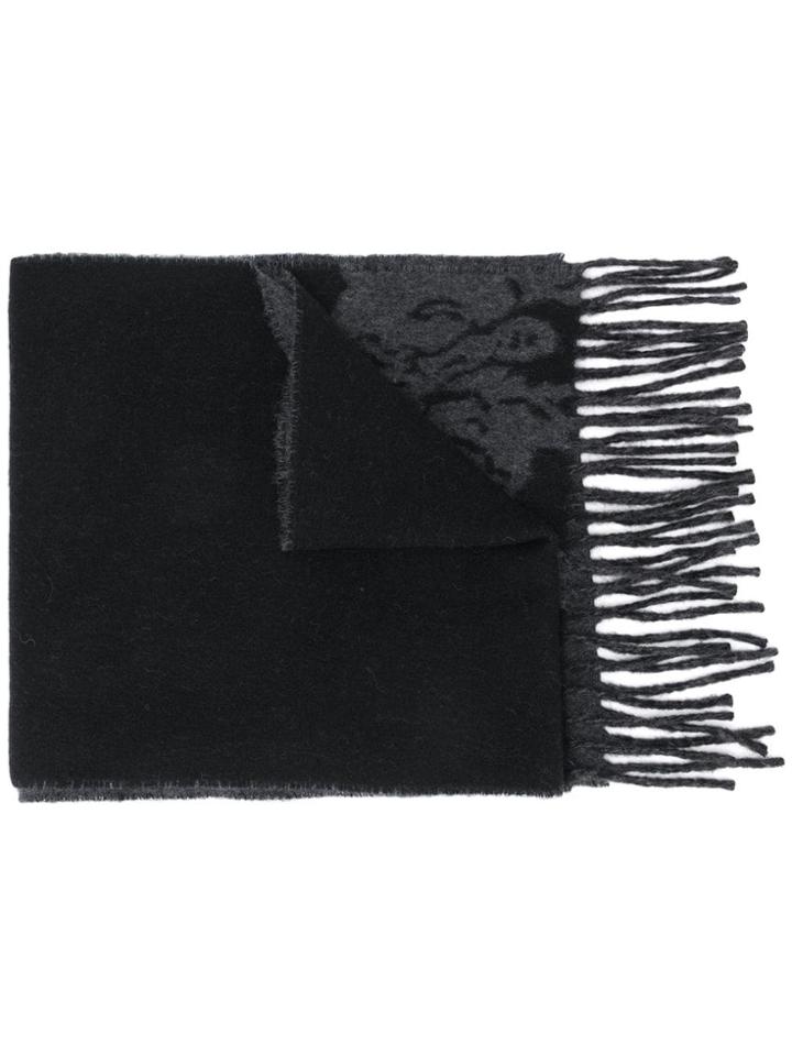Polo Ralph Lauren Logo Fringed Scarf - Black